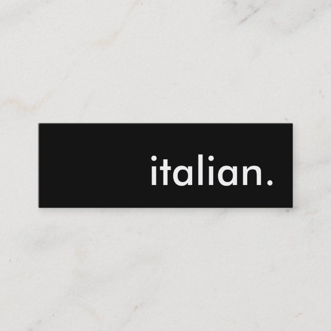 Carte De Visite Mini italien. (Devant)