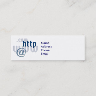Carte De Visite Mini j0254444, NameAddressPhoneEmail