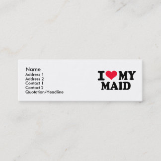 Carte De Visite Mini J'aime ma domestique