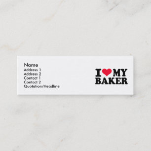 Carte De Visite Mini J'aime mon Baker