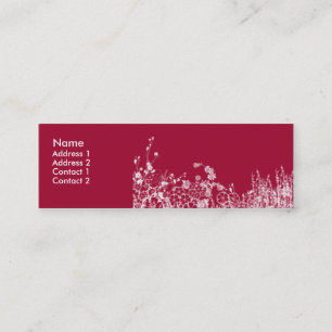 Carte De Visite Mini jardin rouge - maigre