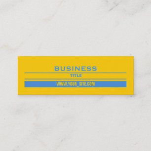 Carte De Visite Mini Jaune et bleu