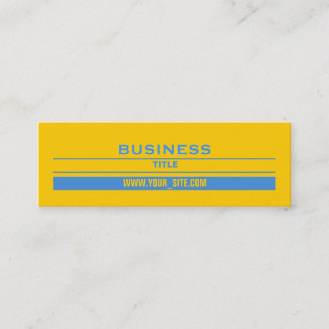Carte De Visite Mini Jaune et bleu (Devant)