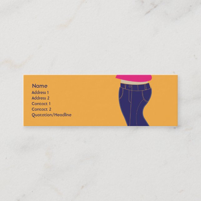 Carte De Visite Mini Jeans - maigres (Devant)