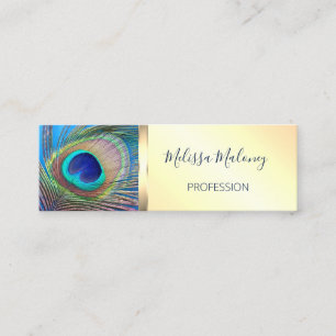 Carte De Visite Mini Joli Peacock Feather Professionnel
