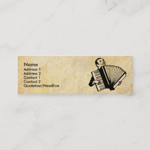 Carte De Visite Mini Joueur d'Accordian