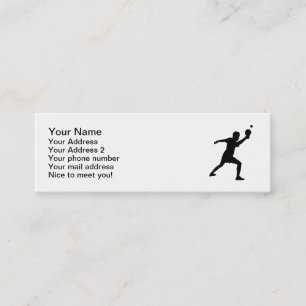 Carte De Visite Mini Joueur de ping-pong