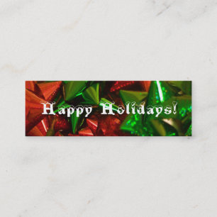 Carte De Visite Mini Joyeuses fêtes noël arc signet