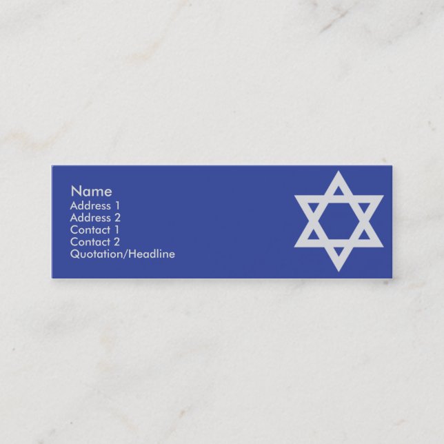 Carte De Visite Mini Judaïsme - maigre (Devant)