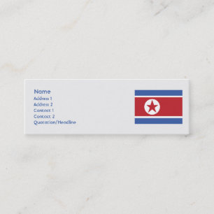 Carte De Visite Mini La Corée du Nord - maigre