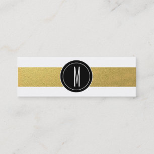 CARTE DE VISITE MINI LA FEUILLE D'OR BARRE LE MONOGRAMME NOIR DE %PIPE%