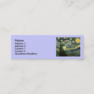 Carte De Visite Mini La nuit étoilée de Vincent van Gogh (1889)