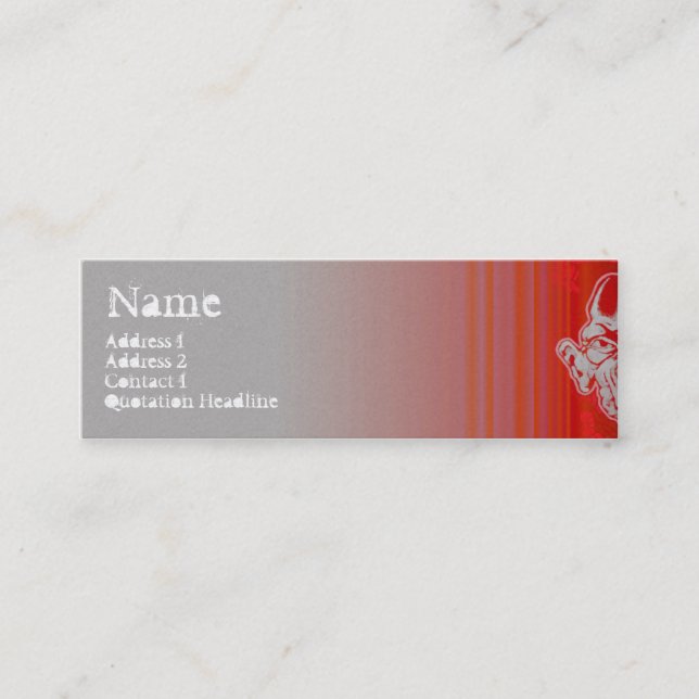 Carte De Visite Mini La RUE FAIT FACE au rouge (Devant)