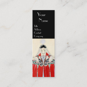 CARTE DE VISITE MINI LADINE EN MODE ROUGE COSTUME DESIGNER MAKEUP ARTIS