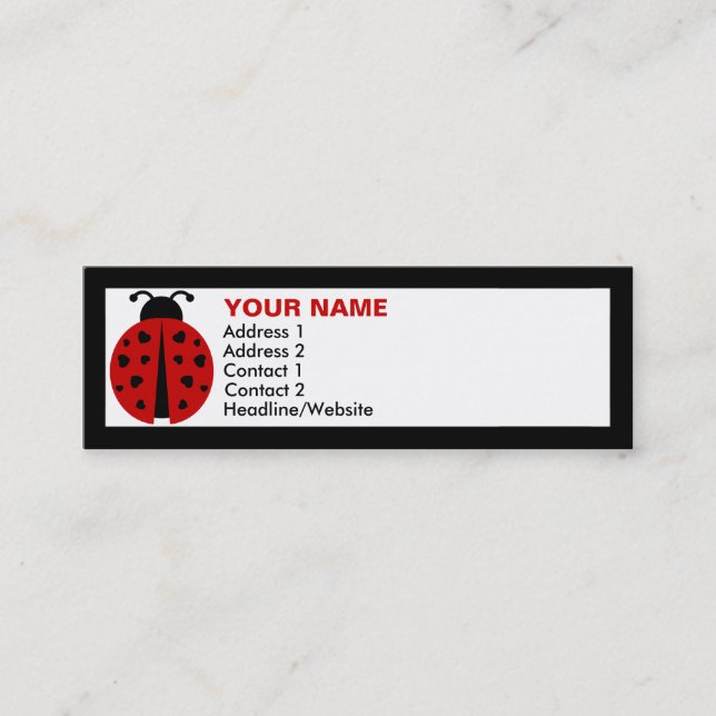 Carte De Visite Mini ladybugz. (Devant)