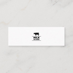 Carte De Visite Mini Lait dans les vaches
