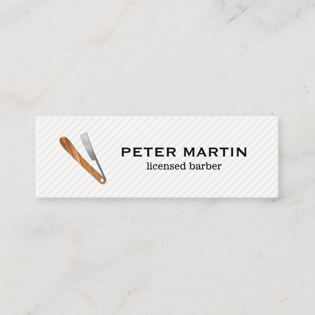 Carte De Visite Mini Lame de barbier (Devant)