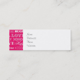 Carte De Visite Mini L'amour des roses indien XOXO soit heureuse