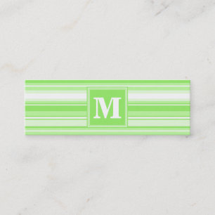 Carte De Visite Mini Landes vertes de chaux monogrammes