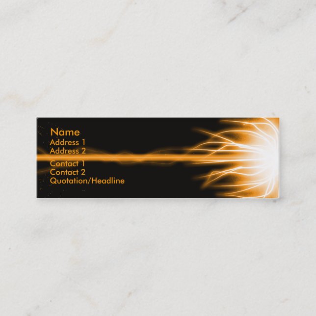 Carte De Visite Mini Laser orange (Devant)