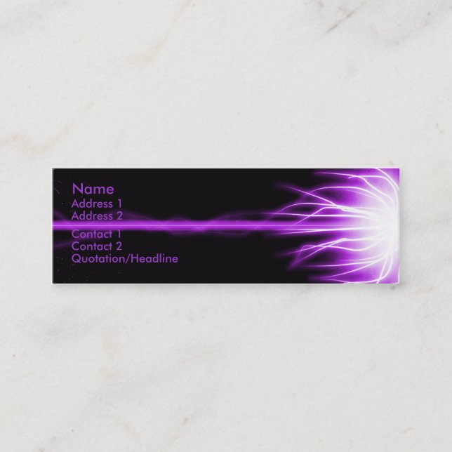 Carte De Visite Mini Laser pourpre (Devant)