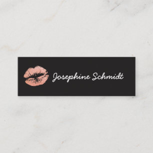Carte De Visite Mini Le baiser à la mode simple de Cosmetologist