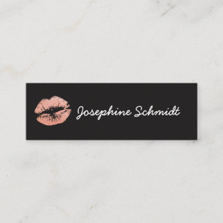Carte De Visite Mini Le baiser à la mode simple de Cosmetologist
