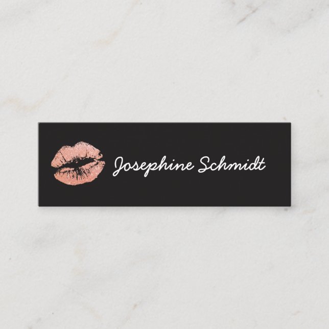 Carte De Visite Mini Le baiser à la mode simple de Cosmetologist (Devant)