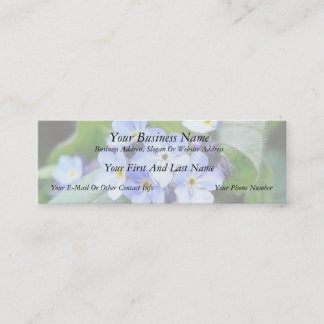 Carte De Visite Mini Le bleu m'oublient pas des fleurs