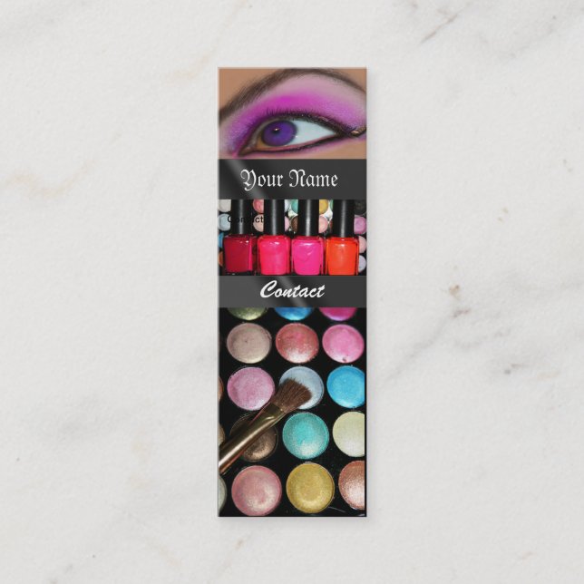Carte De Visite Mini Le fard à paupières Palete de mode composent (Devant)