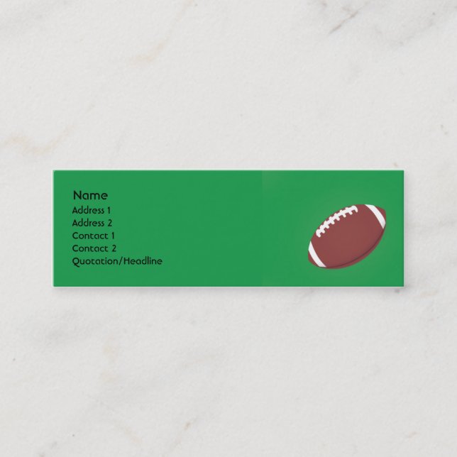 Carte De Visite Mini Le football - maigre (Devant)