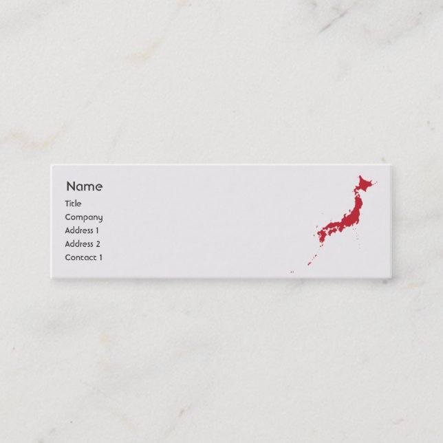 Carte De Visite Mini Le Japon - maigre (Devant)