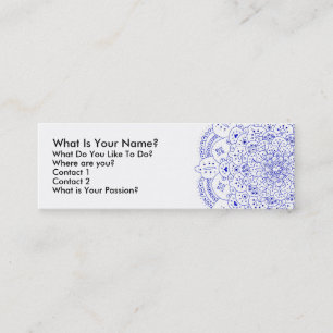 Carte De Visite Mini Le mandala 5, ce qui est votre nom ? , Ce qui font