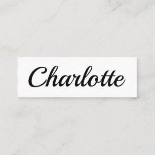 Carte De Visite Mini Le minimaliste moderne et tendance noir et blanc
