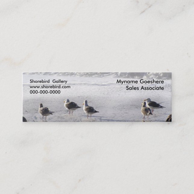 Carte De Visite Mini Le peloton de mouette (Devant)