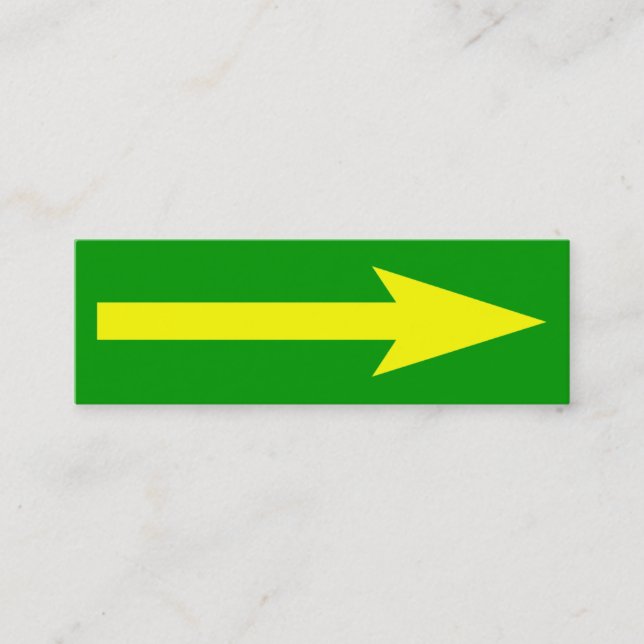 Carte De Visite Mini Le point entier - vert, jaune et gris (Devant)