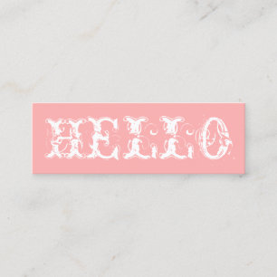 Carte De Visite Mini Le rose pastel minimaliste moderne et tendance