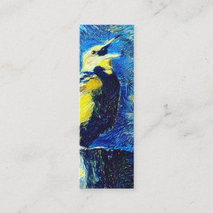 Carte De Visite Mini Le Signet de style VanGogh aux oiseaux solitaires