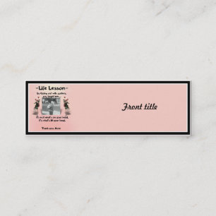 Carte De Visite Mini Leçon de vie d'une mère #1