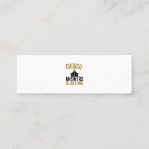 Carte De Visite Mini L'Eglise répond à toutes les questions