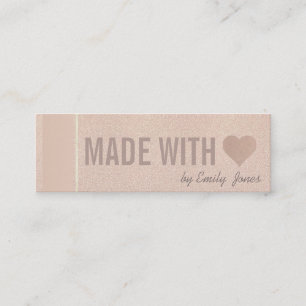 CARTE DE VISITE MINI L'ÉLÉGANT CHIMMÈRE D'OR MINIMAL ROSE FAIT D'AMOUR