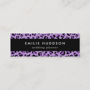 Carte De Visite Mini Leopard Print, Léopard Spots, Purple Leopard
