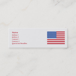 Carte De Visite Mini Les Etats-Unis - maigres