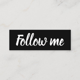 Carte De Visite Mini Les médias sociaux minimisent le noir et blanc mod