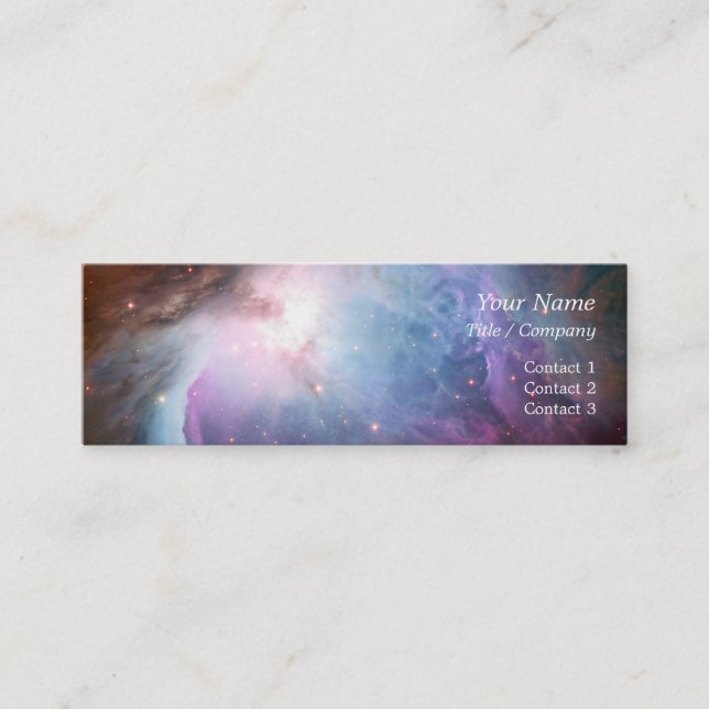 Carte De Visite Mini L'espace de pourpre de nébuleuse d'Orion (Devant)