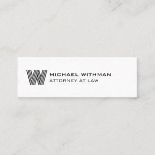 CARTE DE VISITE MINI LIGNE MODERNE LOGO MONOGRAMME COMMERCIAL