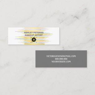 Carte De Visite Mini Lignes d'or élégantes