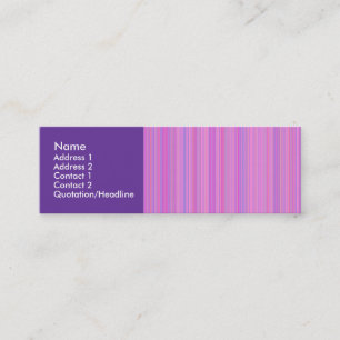 Carte De Visite Mini Lignes rose pourpre