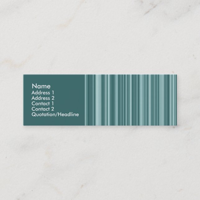 Carte De Visite Mini Lignes vertes (Devant)