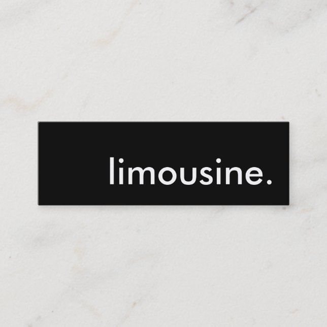 Carte De Visite Mini limousine. (Devant)